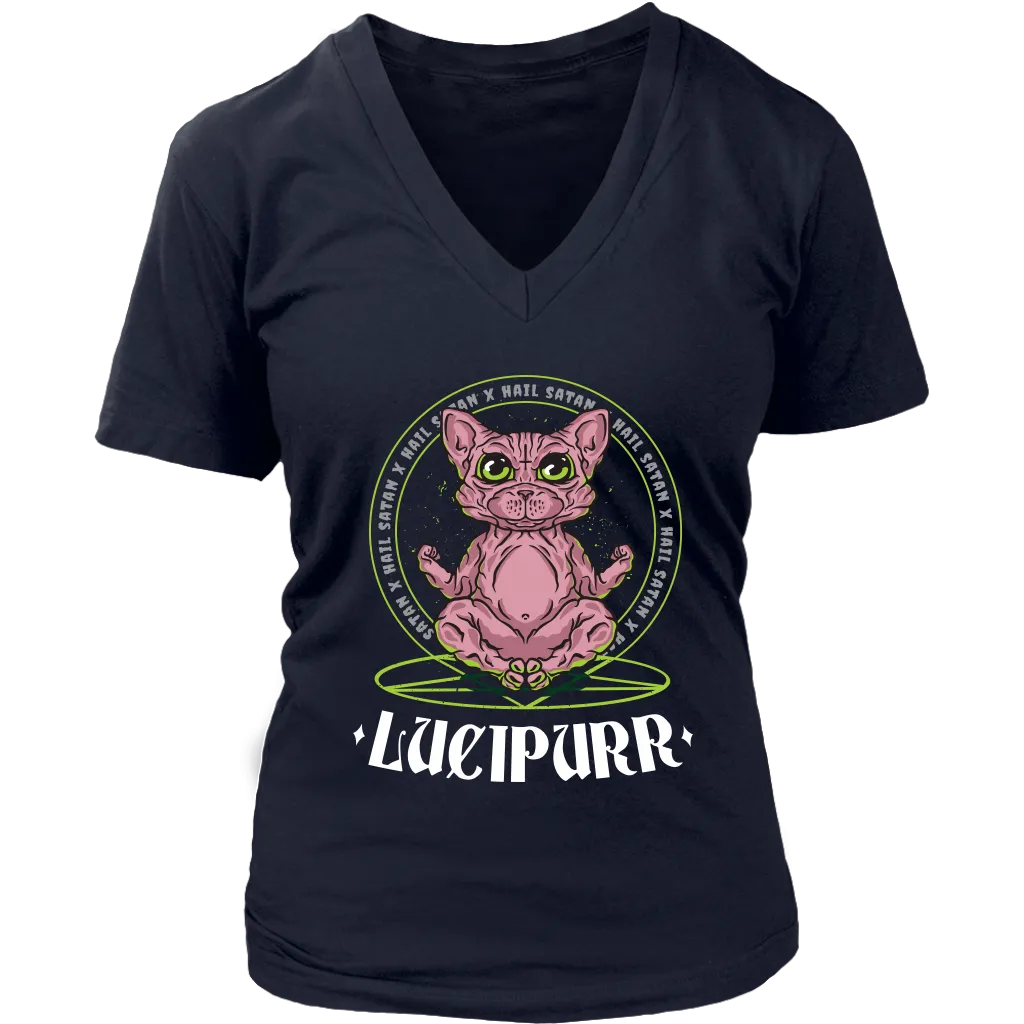 Evil Cat T-shirt, Gift for Cat Lover, Lucipurr T-shirt, Cat Lover Shirt, Funny Cat Shirt