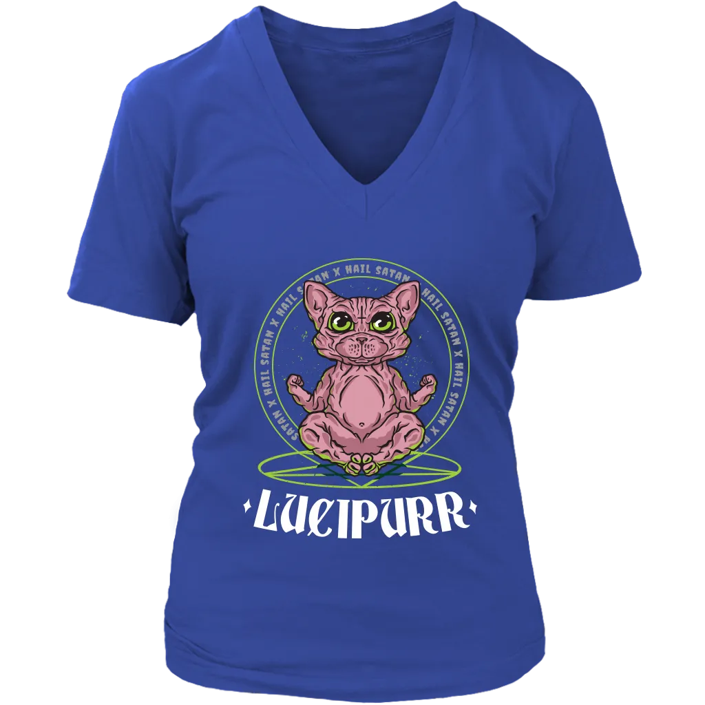 Evil Cat T-shirt, Gift for Cat Lover, Lucipurr T-shirt, Cat Lover Shirt, Funny Cat Shirt