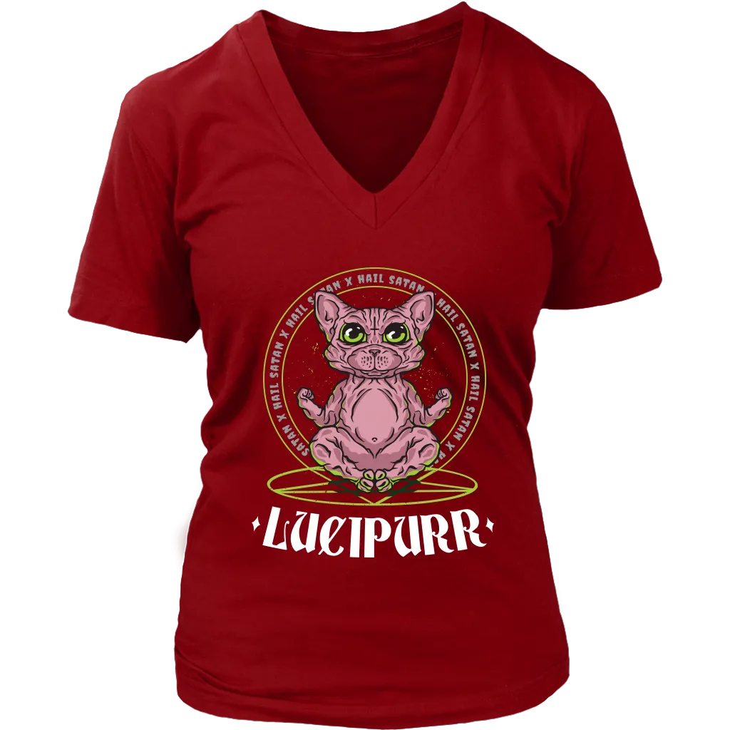 Evil Cat T-shirt, Gift for Cat Lover, Lucipurr T-shirt, Cat Lover Shirt, Funny Cat Shirt
