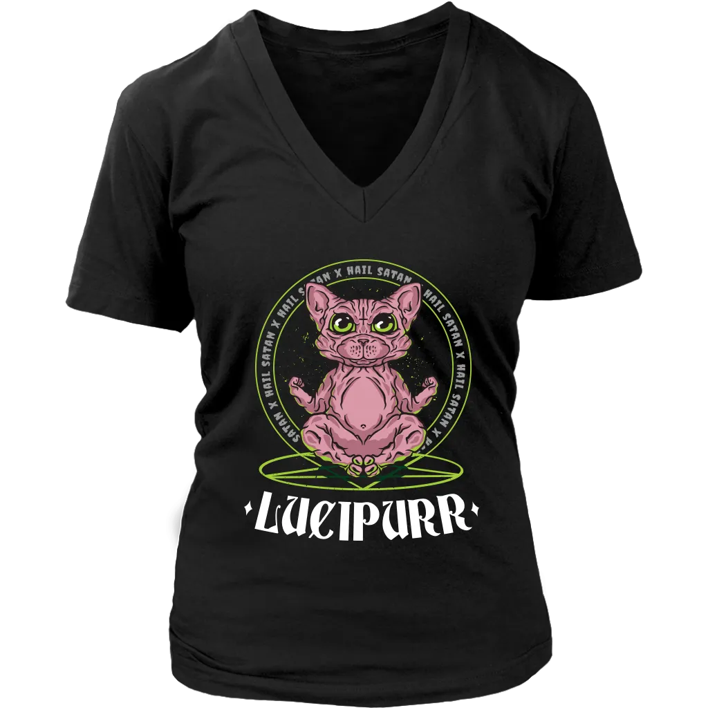 Evil Cat T-shirt, Gift for Cat Lover, Lucipurr T-shirt, Cat Lover Shirt, Funny Cat Shirt