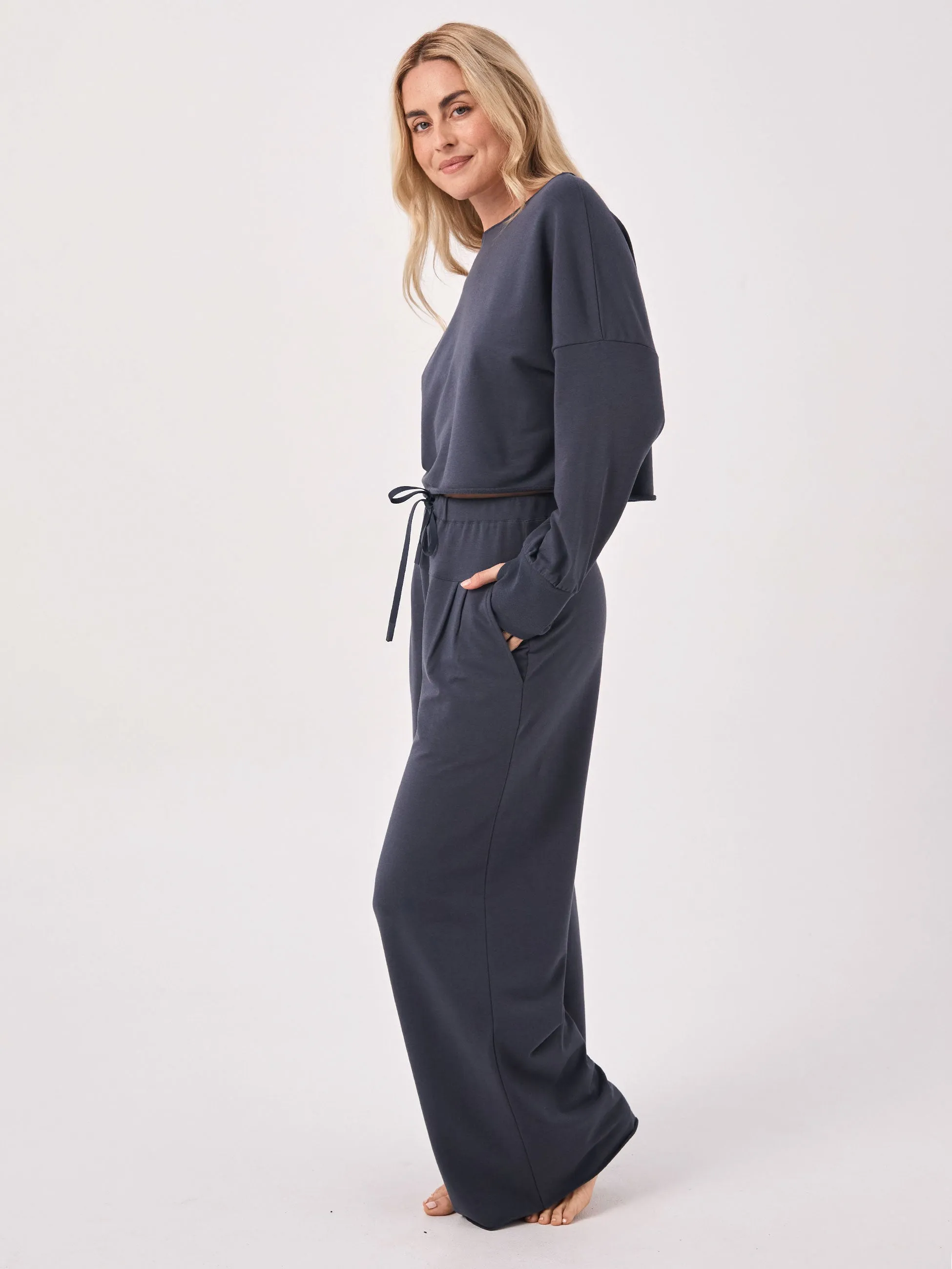 French Terry Yin Sweat Pant - Charcoal
