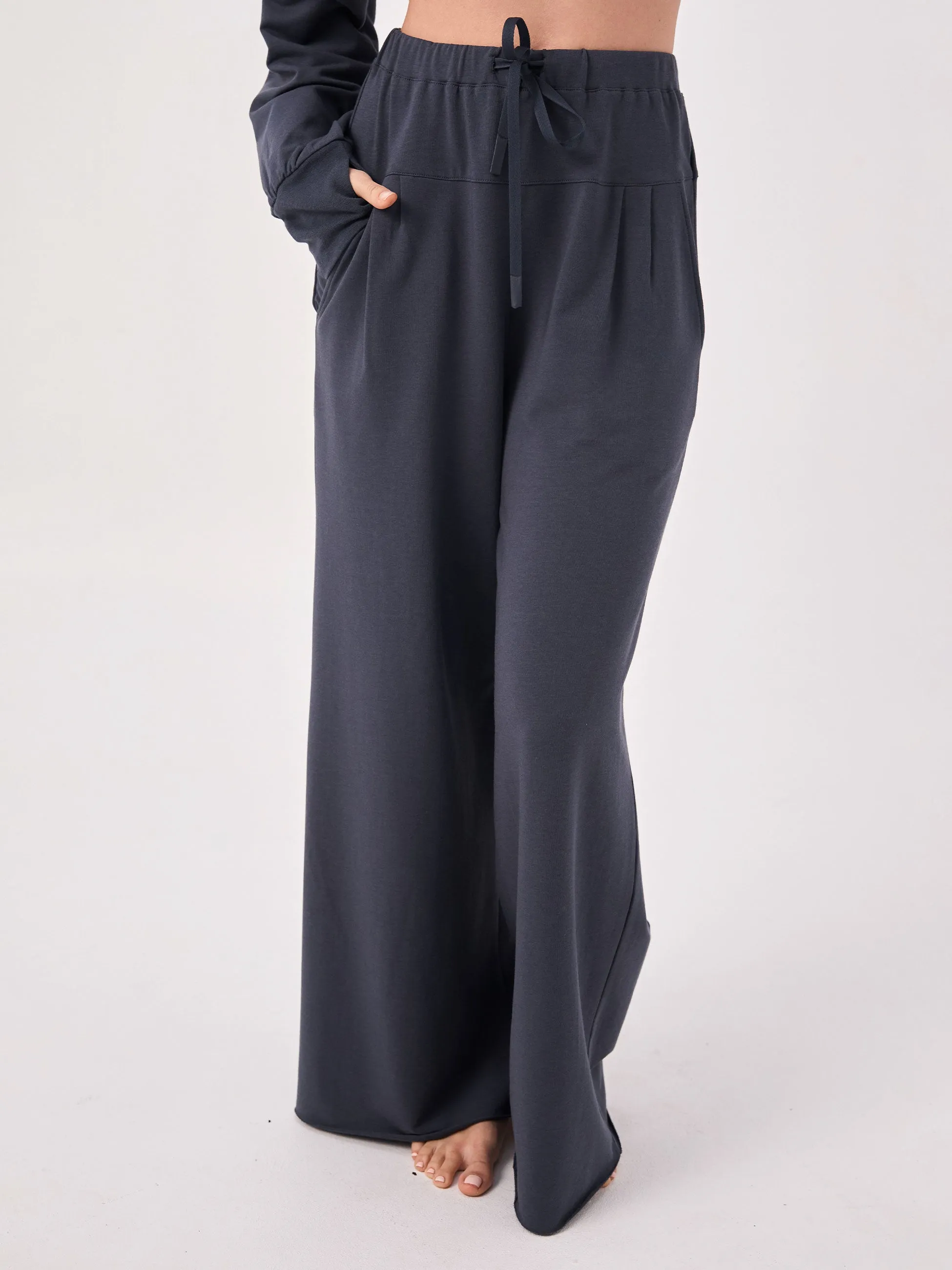 French Terry Yin Sweat Pant - Charcoal