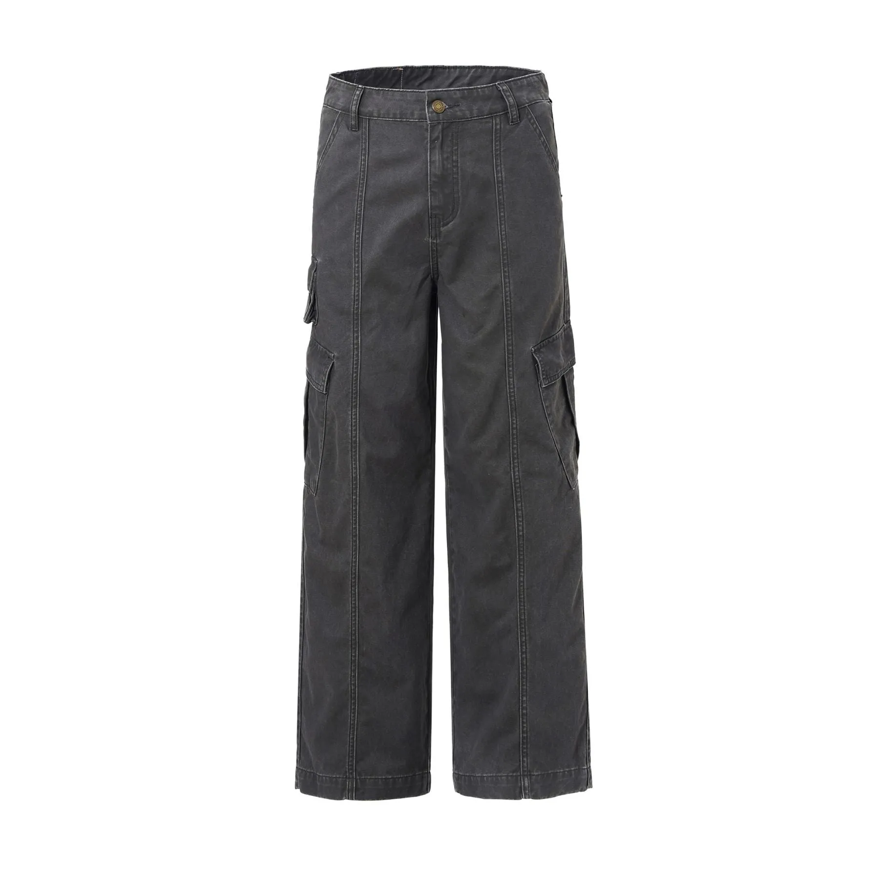 Front Seam Baggy Cargo Pants