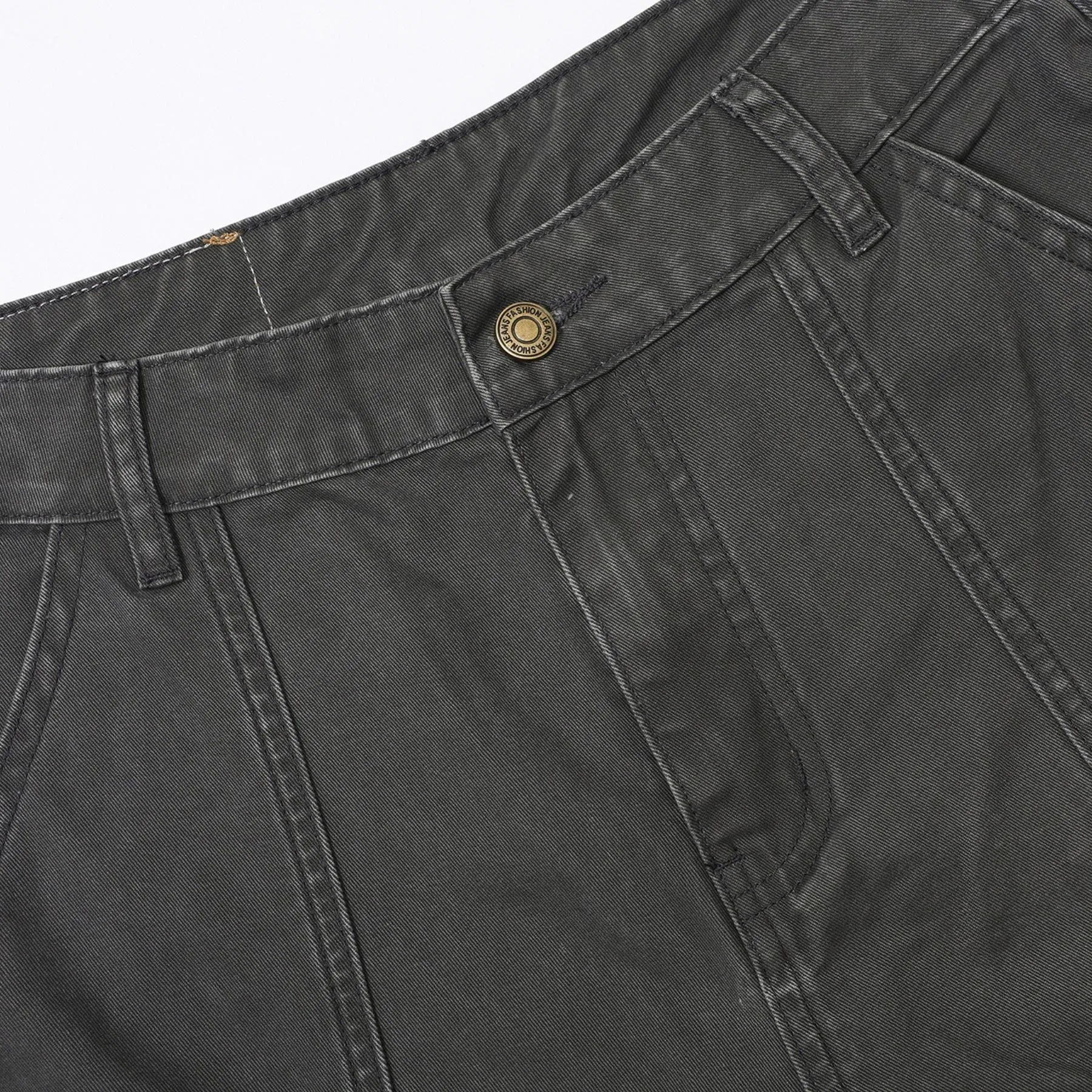 Front Seam Baggy Cargo Pants