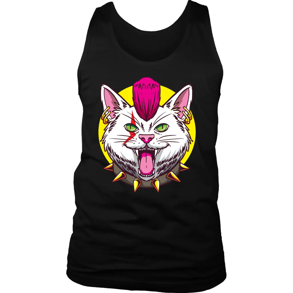 Funny Cat T-shirt, Punk Rock Cat Gift, Funny Cat Shirt, Funny Punk Rock Cat Gift, Gift for Cat Lover