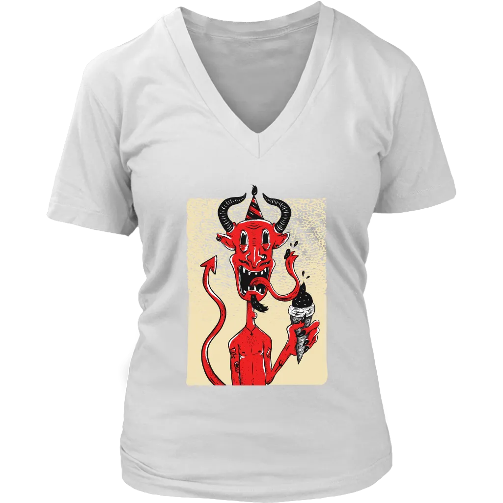 Funny Devil T-shirt, Funny Devil Gift, Funny Devil Shirt, Devil with Ice Cream Cone T-shirt