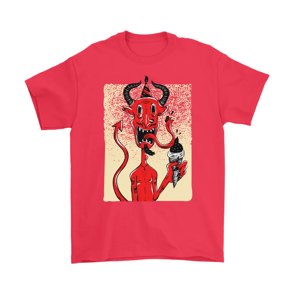 Funny Devil T-shirt, Funny Devil Gift, Funny Devil Shirt, Devil with Ice Cream Cone T-shirt