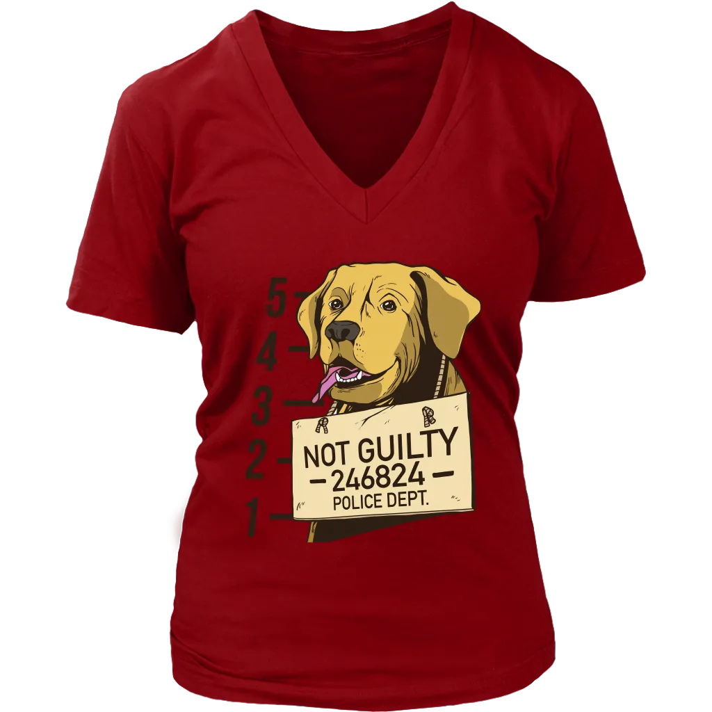 Funny Dog T-shirt, Funny Gift for Dog Lover, Not Guilty Dog Shirt, Dog T-shirt