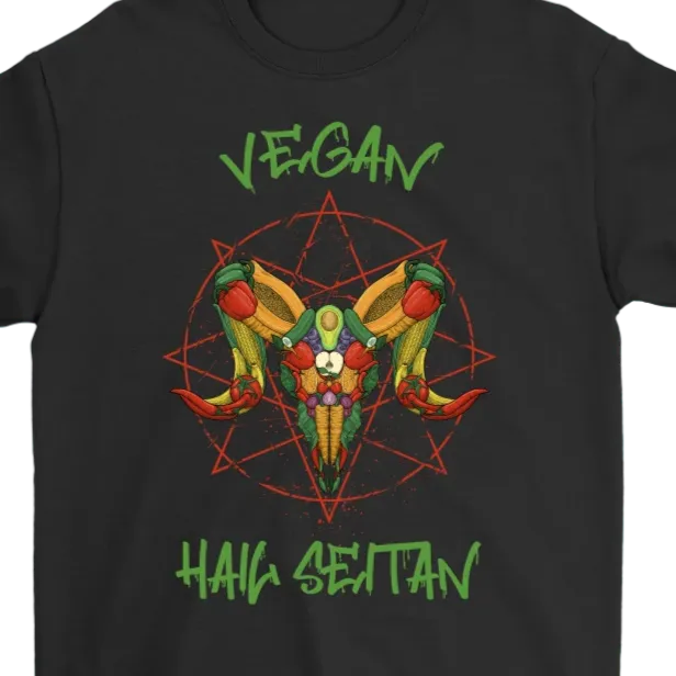 Funny Vegan T-shirt, Funny Gift for Vegan, Vegan Gift, Hail Seitan Shirt
