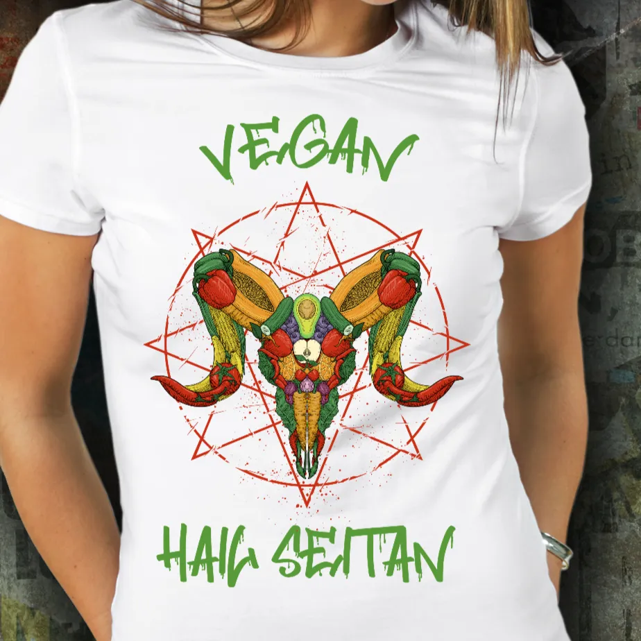 Funny Vegan T-shirt, Funny Gift for Vegan, Vegan Gift, Hail Seitan Shirt