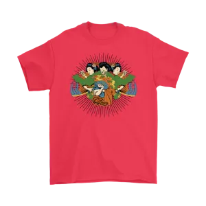 Geisha with Fan T-shirt, Geisha Gift Shirt, Skeleton Fan T-shirt, Geisha with Fan Shirt