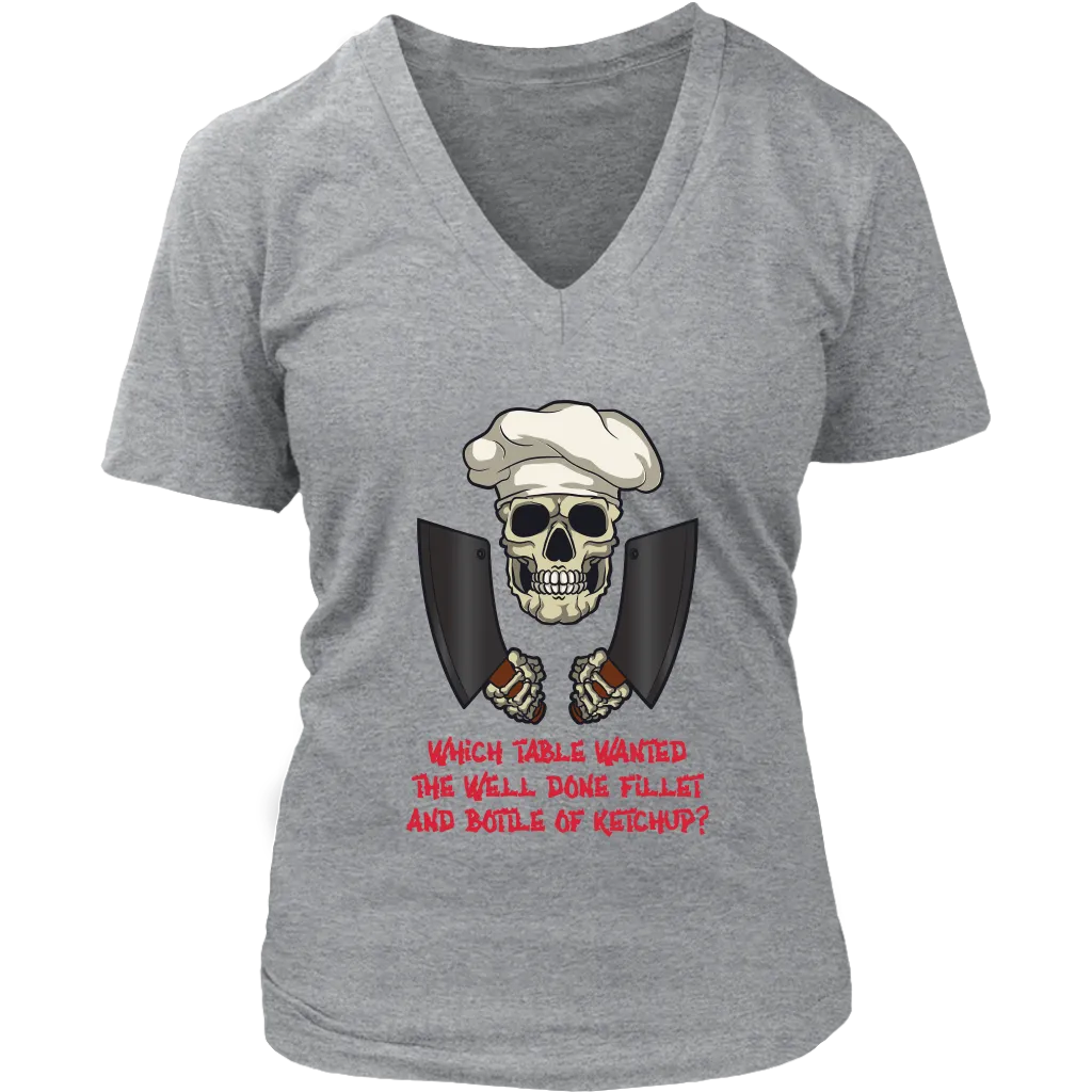 Gift for Chef, Chef with Attitude T-shirt, Skull Shirt for Chef, Chef Skull Shirt