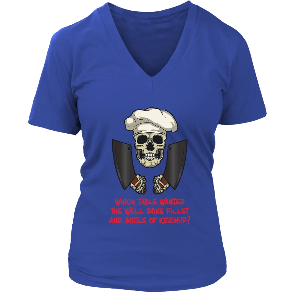 Gift for Chef, Chef with Attitude T-shirt, Skull Shirt for Chef, Chef Skull Shirt