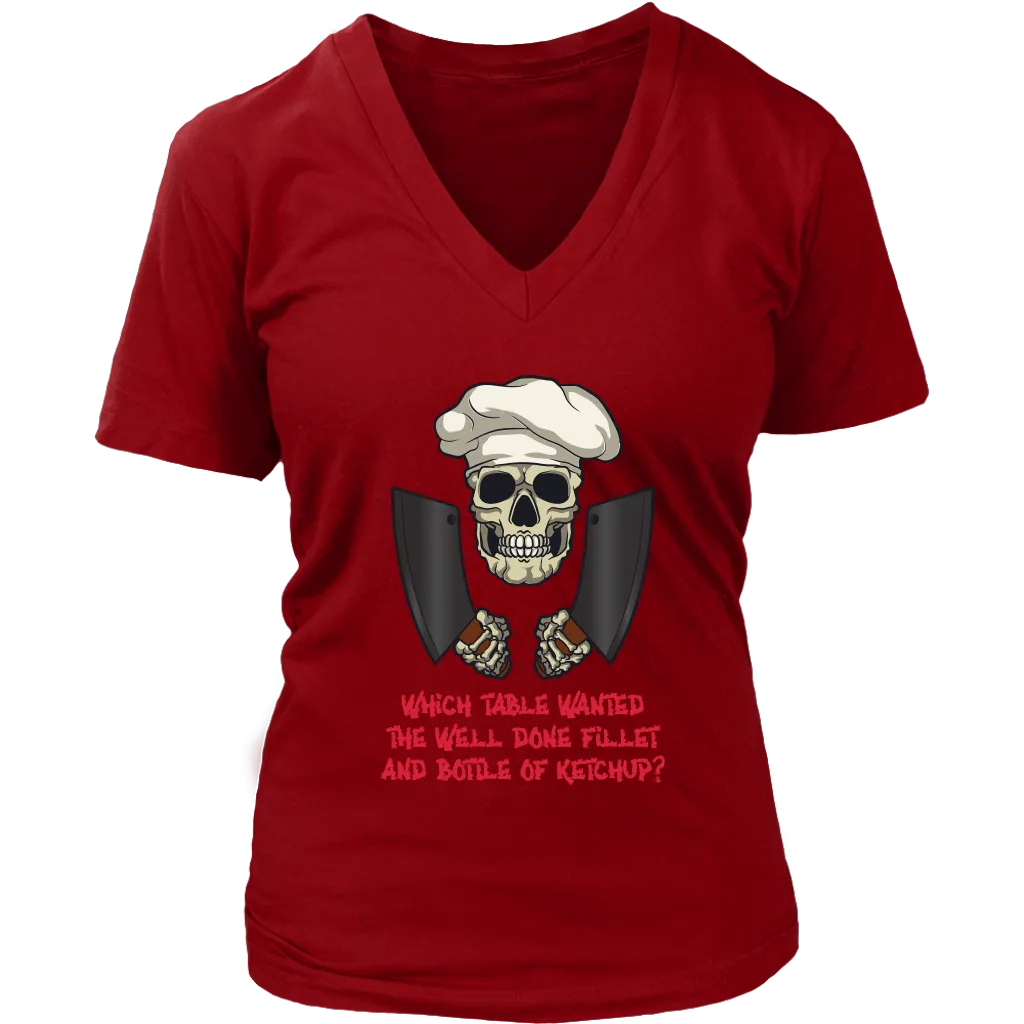 Gift for Chef, Chef with Attitude T-shirt, Skull Shirt for Chef, Chef Skull Shirt
