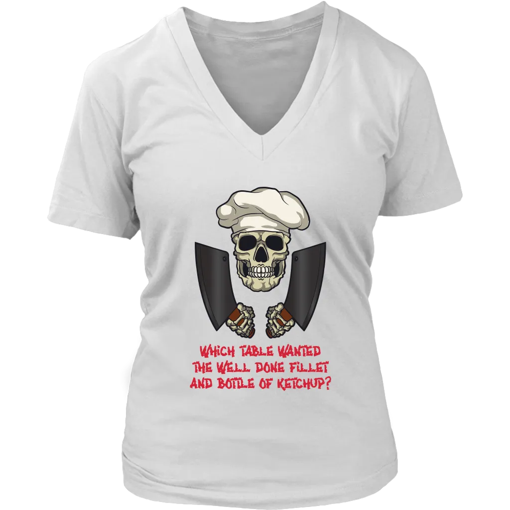 Gift for Chef, Chef with Attitude T-shirt, Skull Shirt for Chef, Chef Skull Shirt