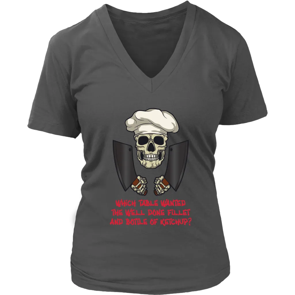 Gift for Chef, Chef with Attitude T-shirt, Skull Shirt for Chef, Chef Skull Shirt
