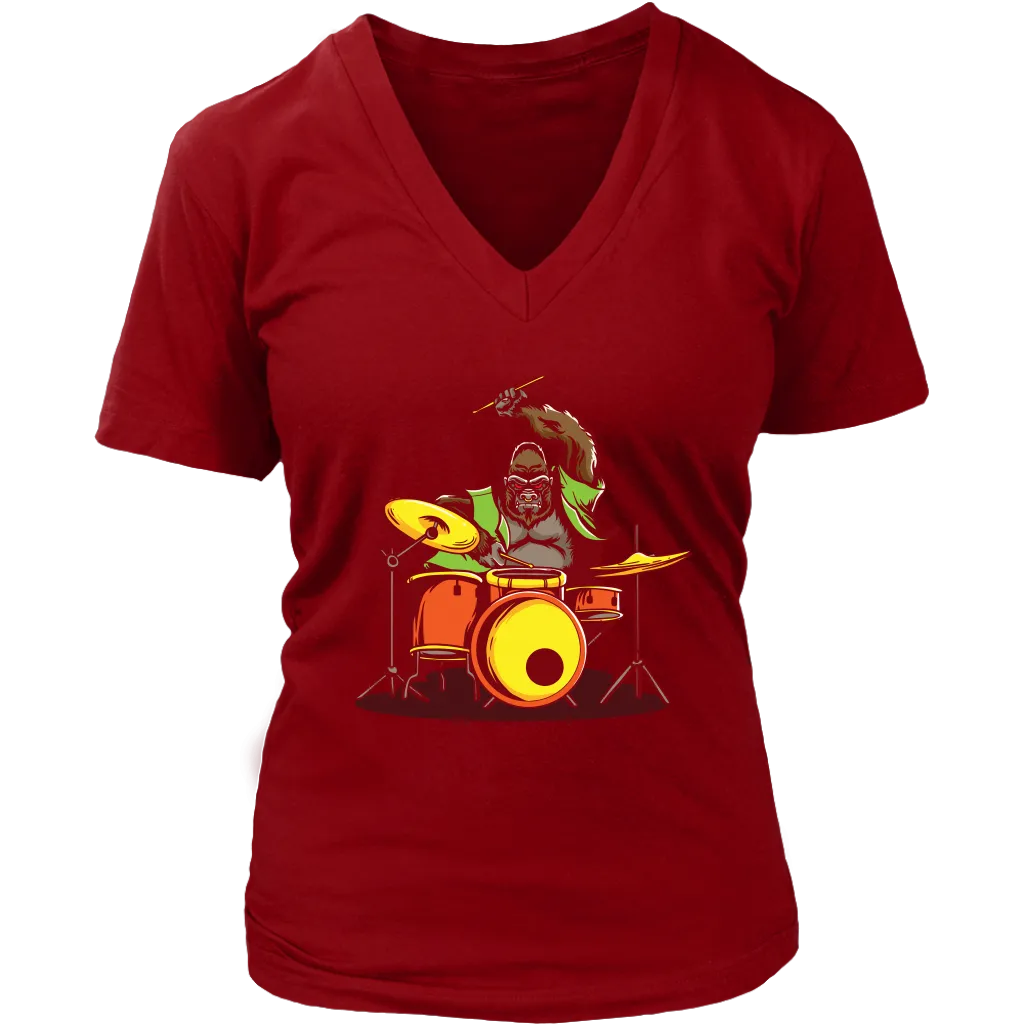Gift for Drummer, Gorilla Drummer T-shirt, Gorilla Shirt