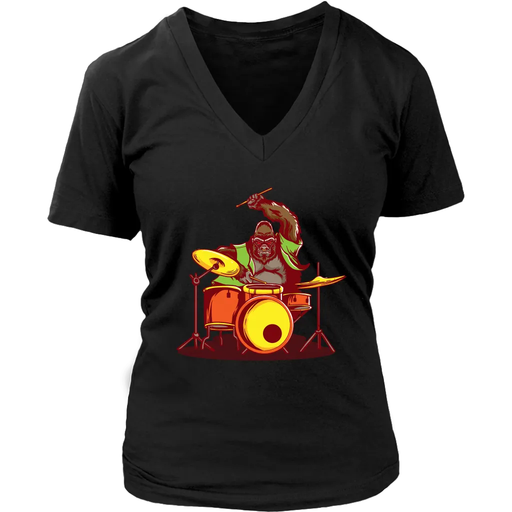 Gift for Drummer, Gorilla Drummer T-shirt, Gorilla Shirt
