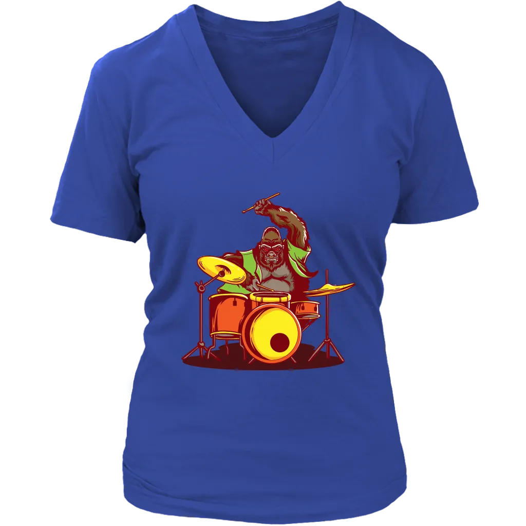 Gift for Drummer, Gorilla Drummer T-shirt, Gorilla Shirt