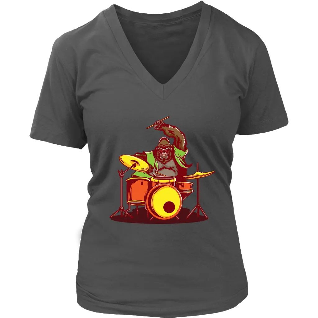 Gift for Drummer, Gorilla Drummer T-shirt, Gorilla Shirt