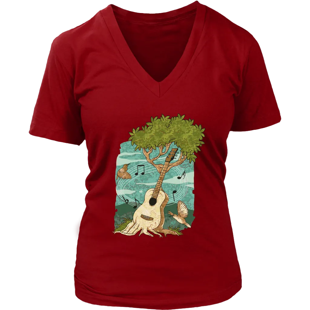 Gift for Music Lover, Guitar Lover T-shirt, Musical Tree of Life Shirt, Guitar Tree T-shirt