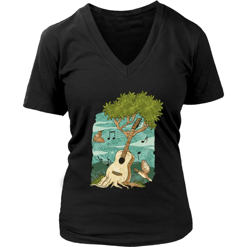 Gift for Music Lover, Guitar Lover T-shirt, Musical Tree of Life Shirt, Guitar Tree T-shirt