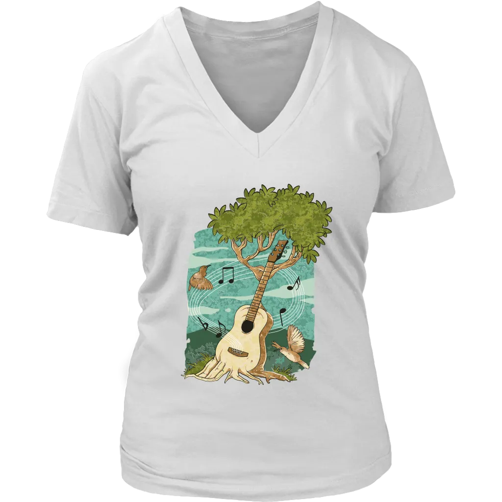 Gift for Music Lover, Guitar Lover T-shirt, Musical Tree of Life Shirt, Guitar Tree T-shirt