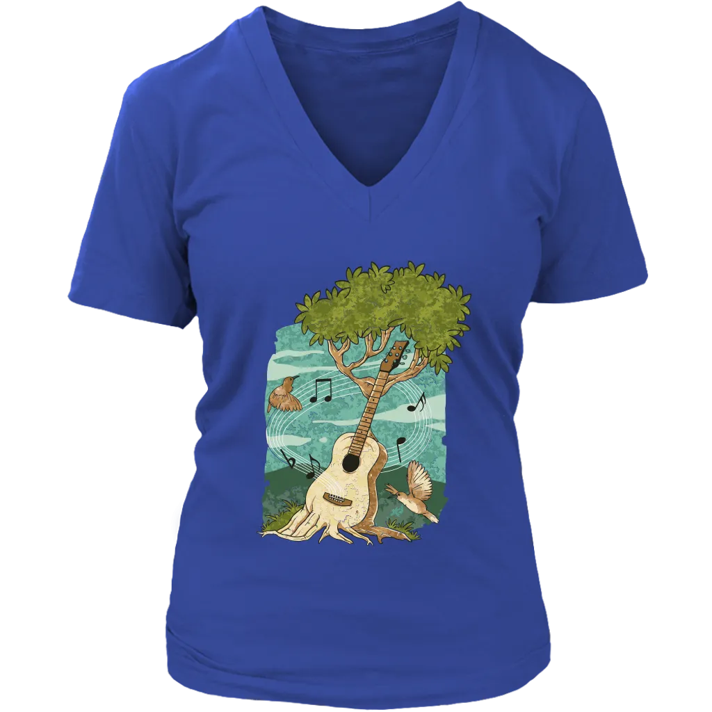 Gift for Music Lover, Guitar Lover T-shirt, Musical Tree of Life Shirt, Guitar Tree T-shirt