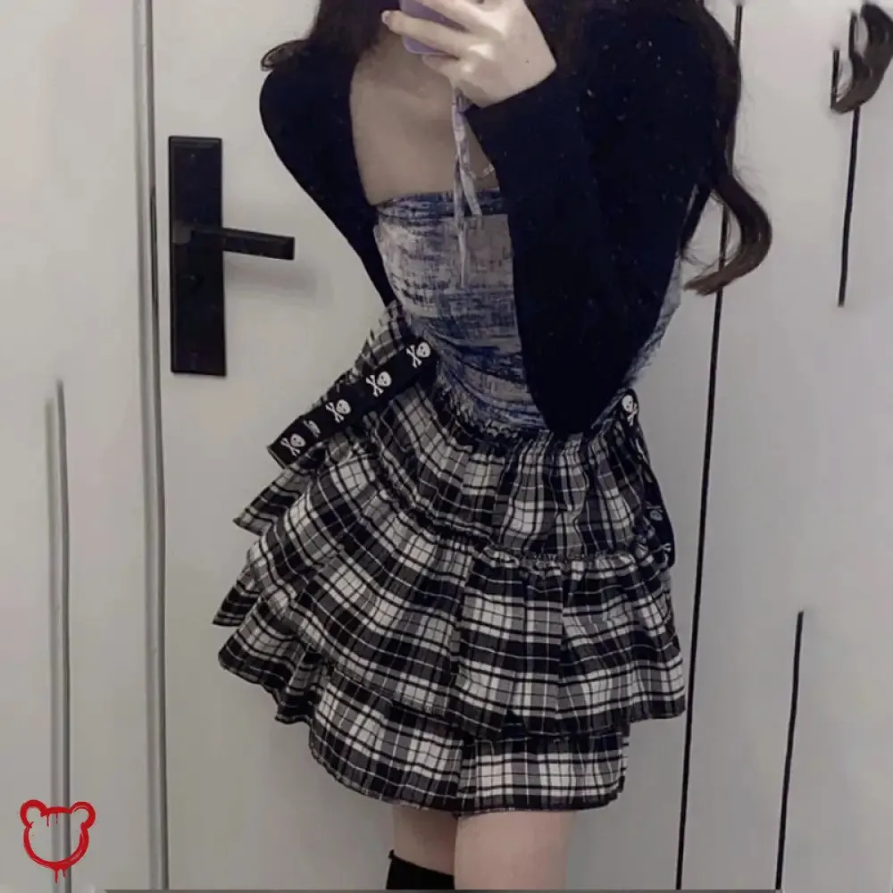 Grunge Stripe Skirt