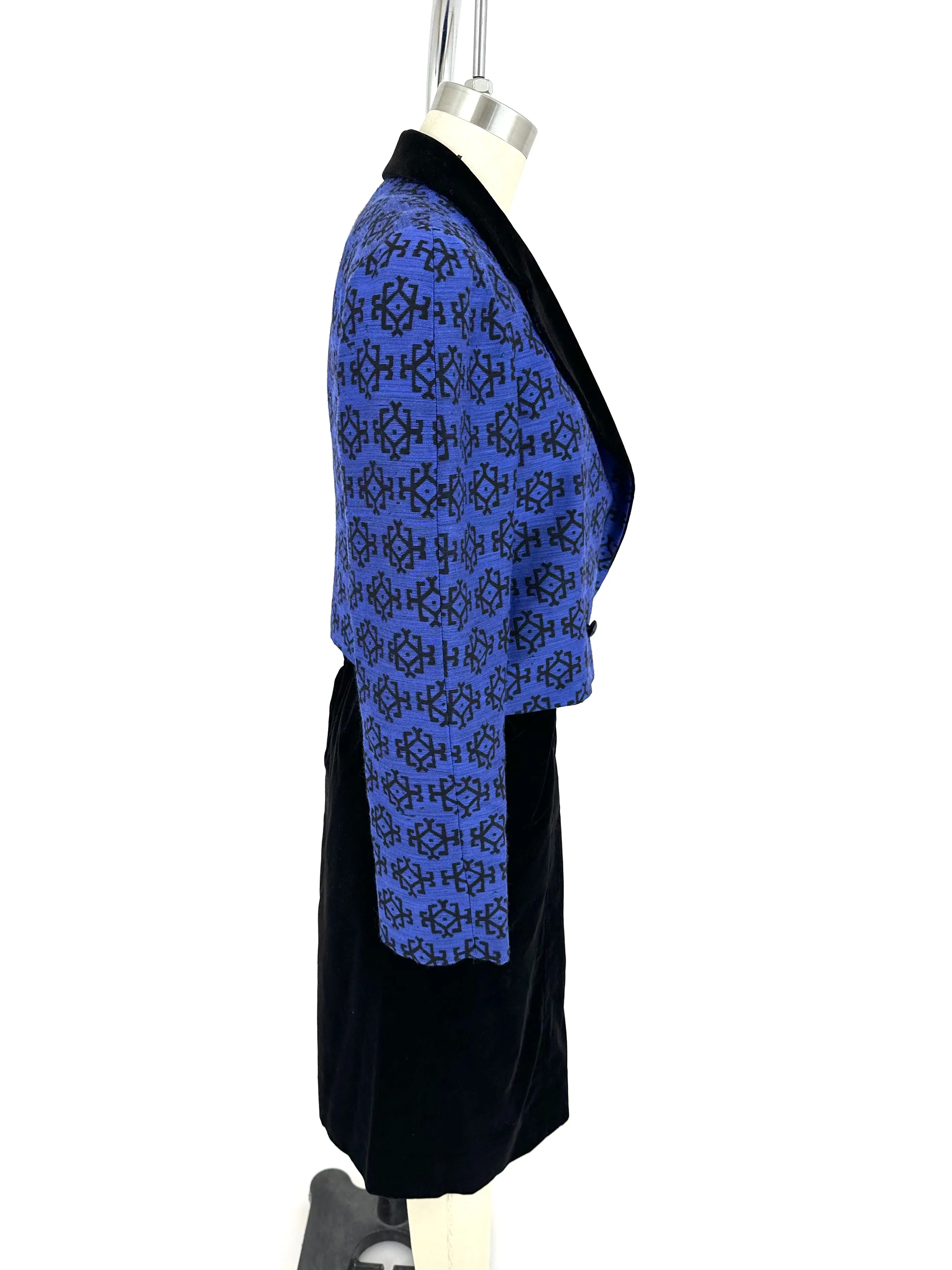Guy Laroche Wool & Velvet Skirt Set