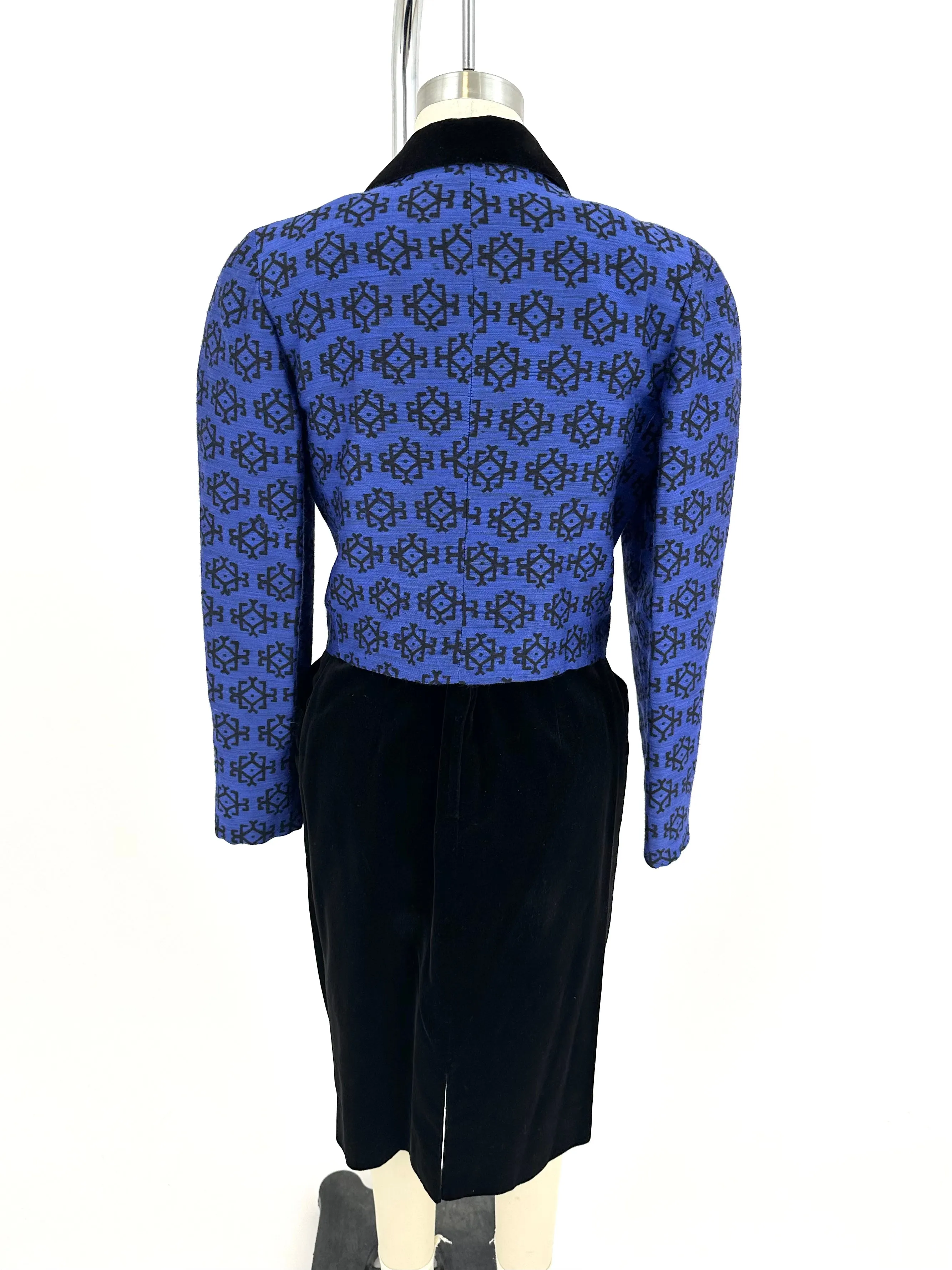 Guy Laroche Wool & Velvet Skirt Set