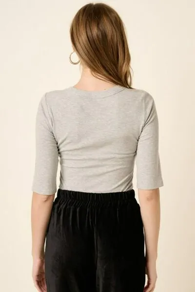 Hazel Blues® |  Mittoshop Round Neck Half Sleeve T-Shirt