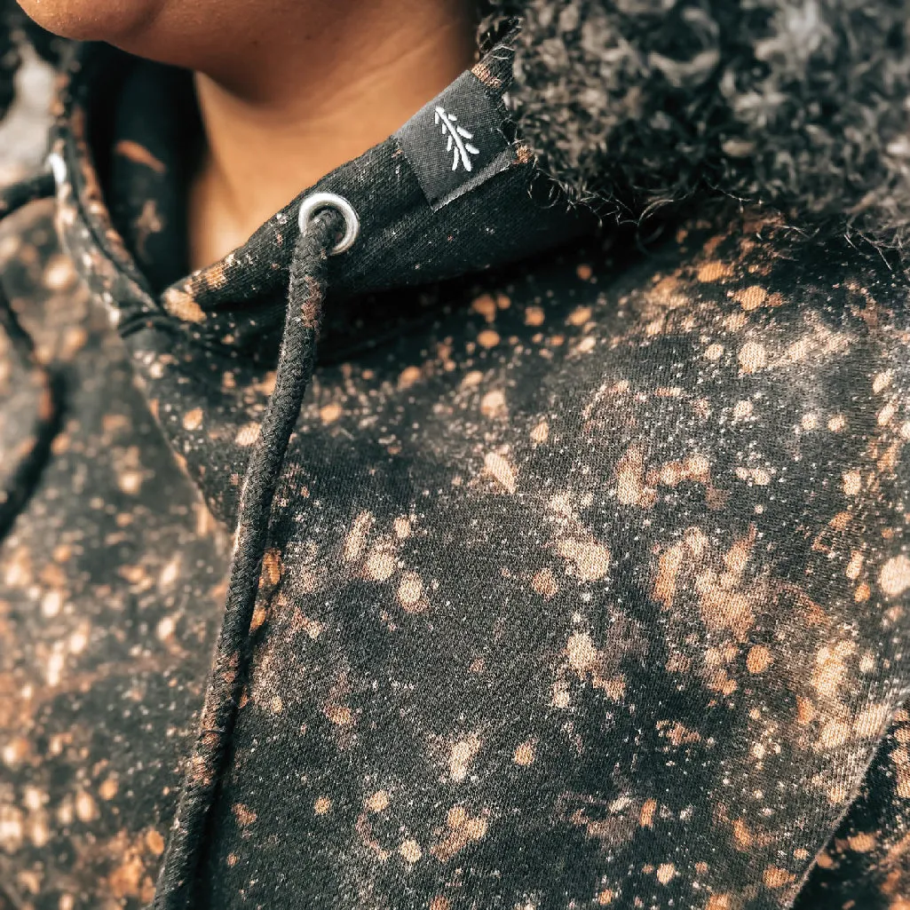 Heavyweight Black Bleached Hoodie