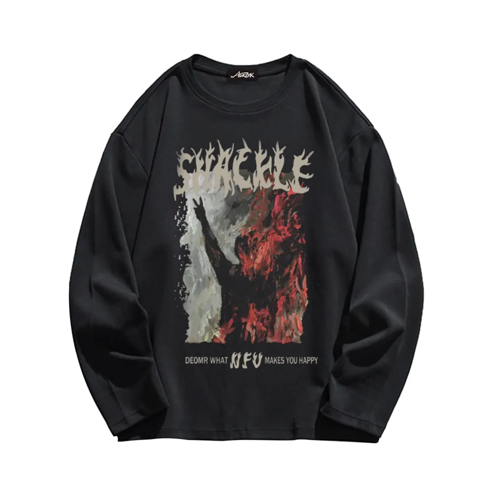 High Street Bold Graphic T-Shirt Long Sleeve Shirt