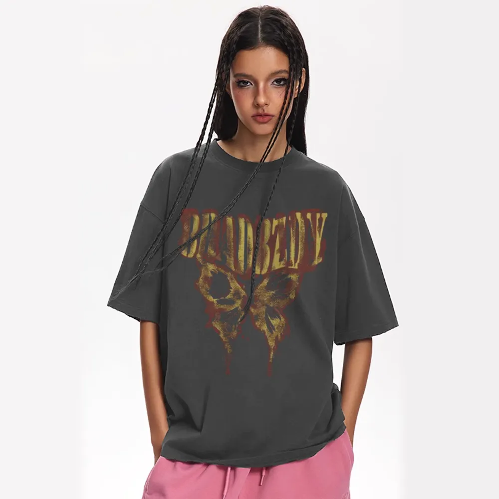 High Street Butterfly Flame Letters T-Shirt