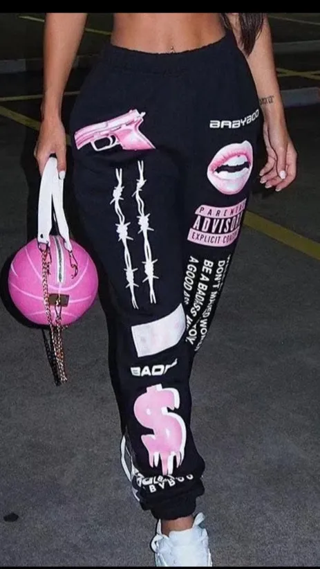 Hip Hop Print Pants
