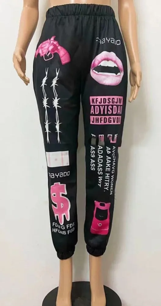 Hip Hop Print Pants