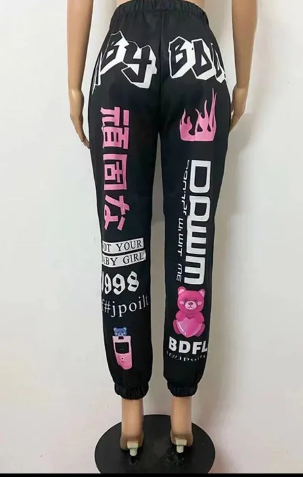 Hip Hop Print Pants