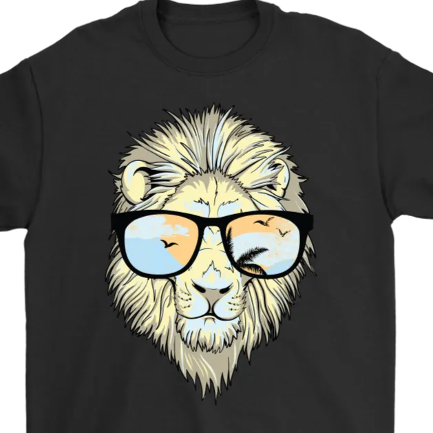 Hipster Lion T-shirt, Funny Gift for Lion Lover, Hipster Lion Shirt, Lion Shirt, Lion T-shirt