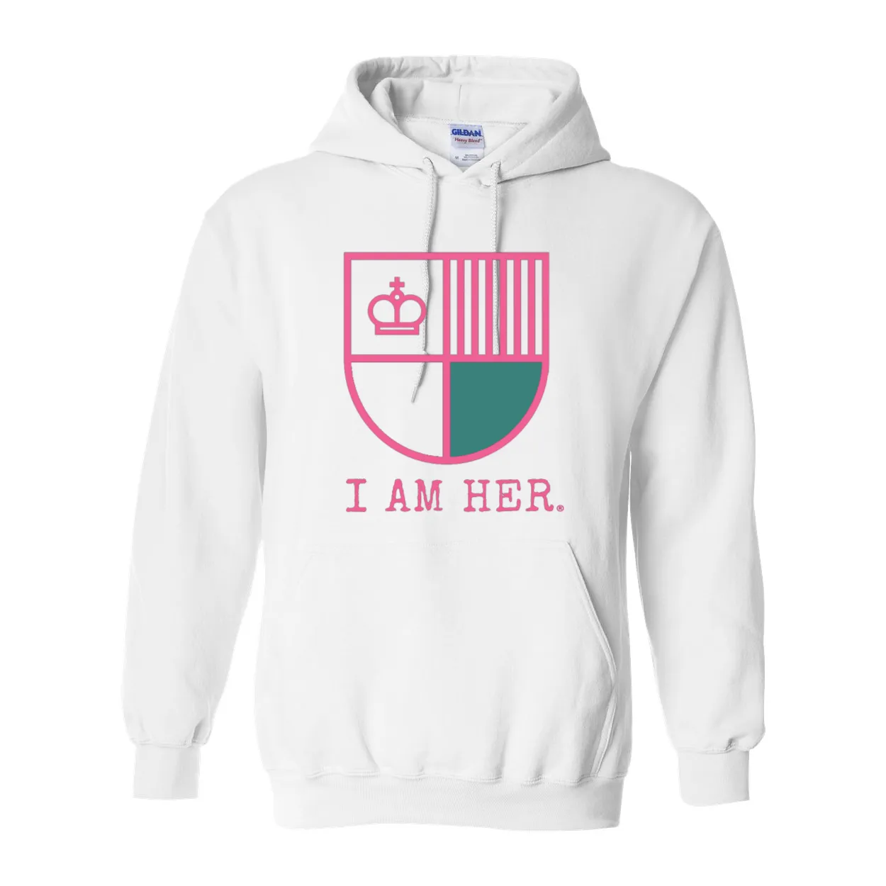 I AM HER Shield Women's Hooded Sweatshirt