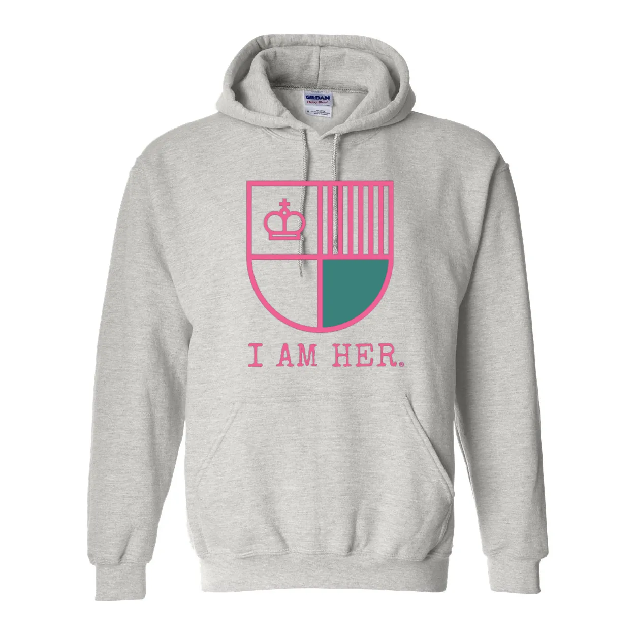 I AM HER Shield Women's Hooded Sweatshirt