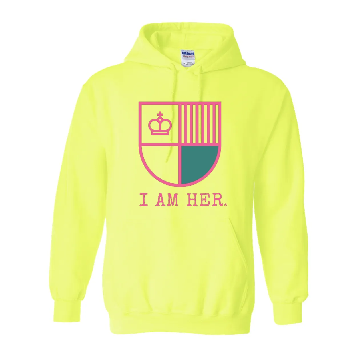 I AM HER Shield Women's Hooded Sweatshirt