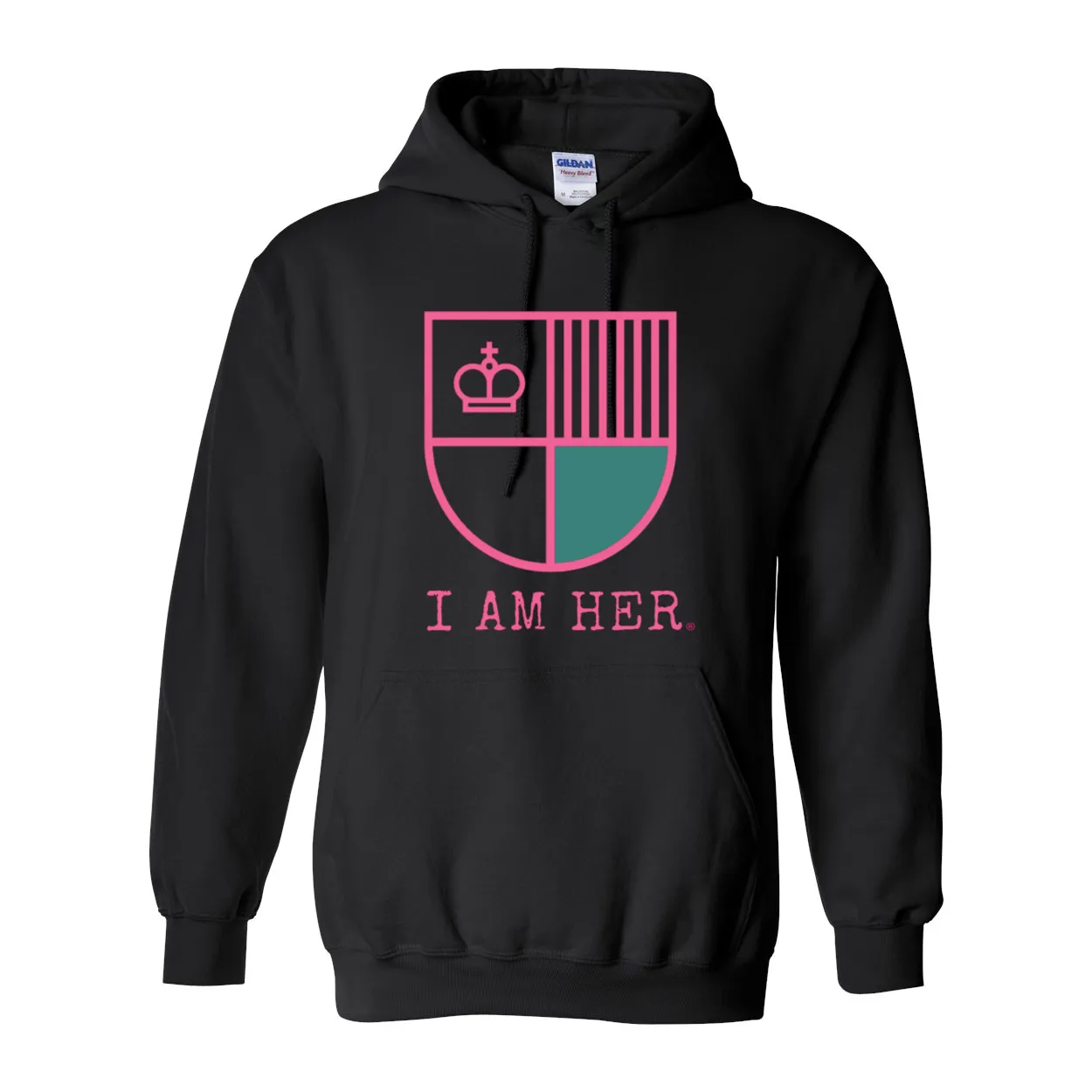 I AM HER Shield Women's Hooded Sweatshirt