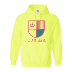 I AM HER Shield Women's Hooded Sweatshirt