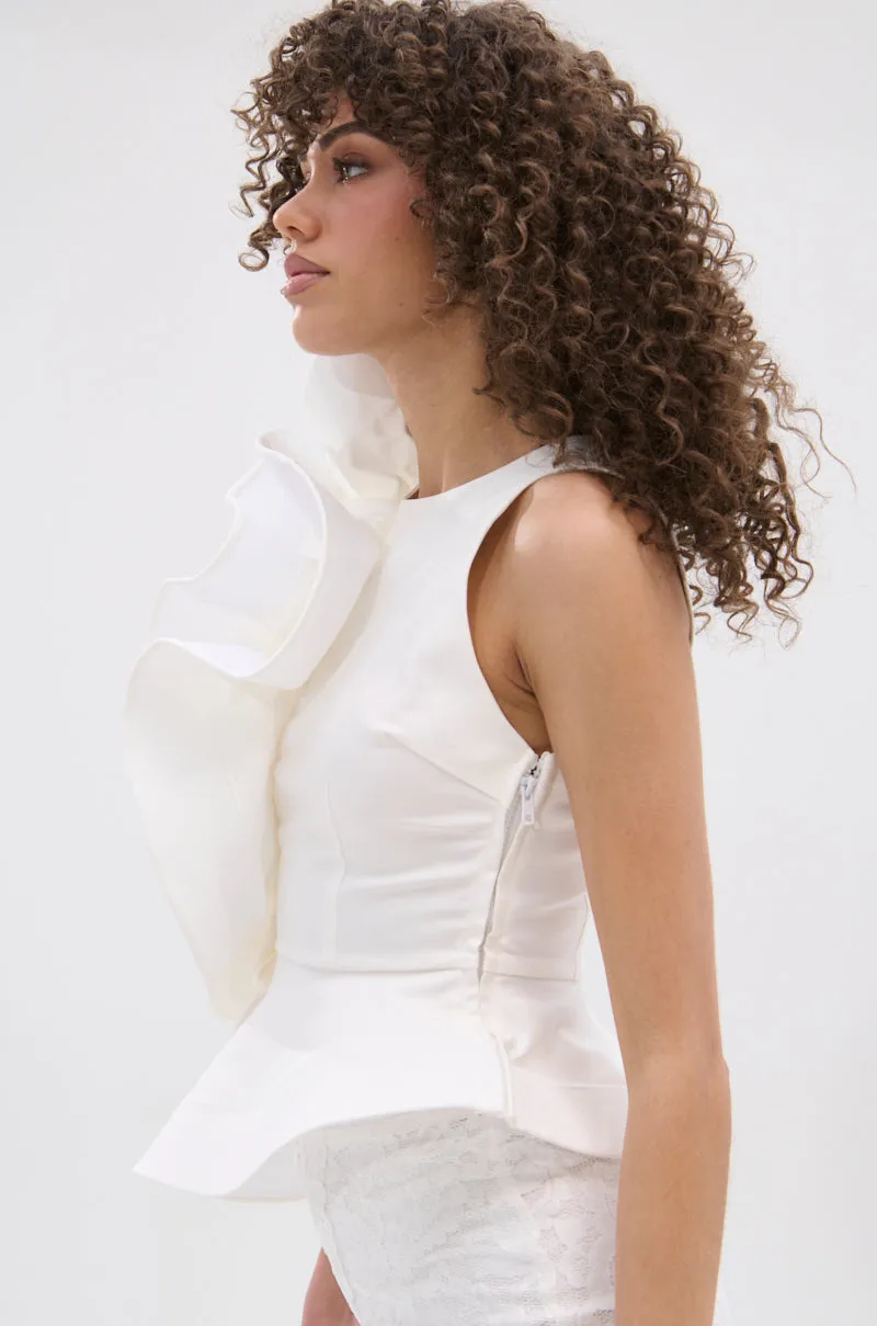 JULIETTE EXAGERATD RUFFLE BLOUSE