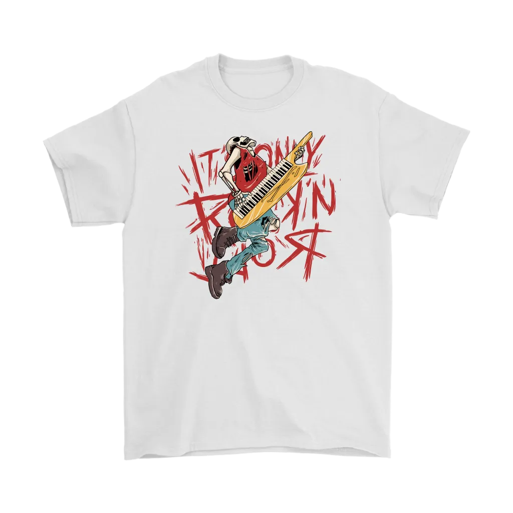 Keyboard Player T-shirt, Gift for Keyboard Player, Skeleton Keyboard Player Shirt, Rock and Roll T-shirt