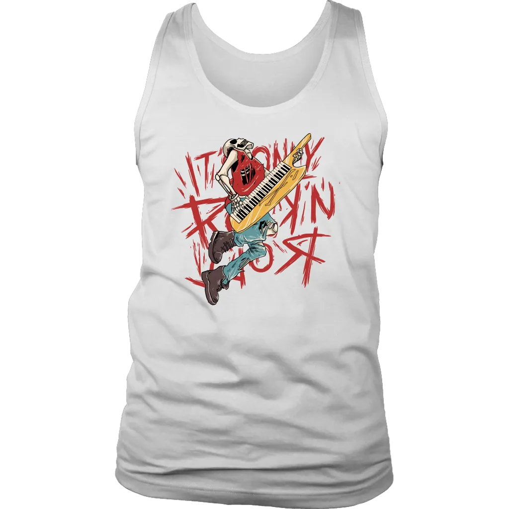 Keyboard Player T-shirt, Gift for Keyboard Player, Skeleton Keyboard Player Shirt, Rock and Roll T-shirt