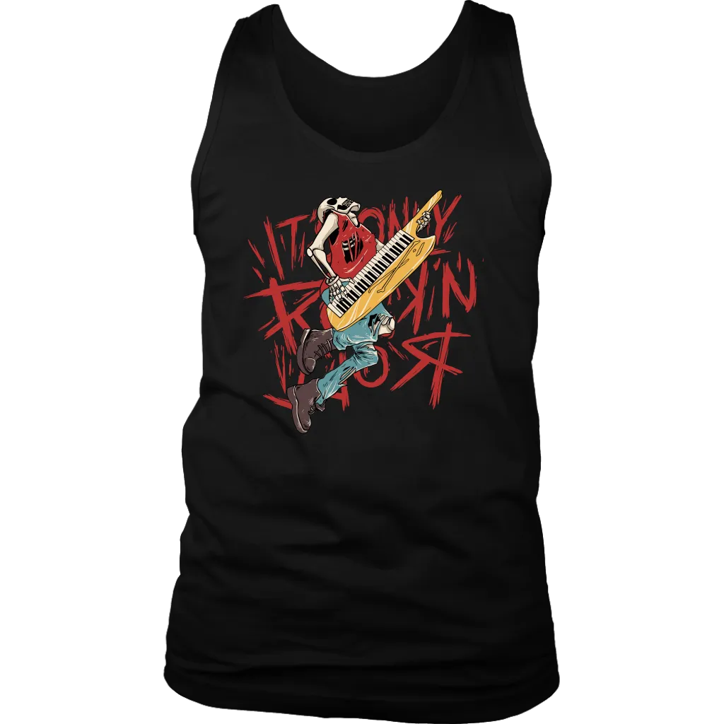 Keyboard Player T-shirt, Gift for Keyboard Player, Skeleton Keyboard Player Shirt, Rock and Roll T-shirt