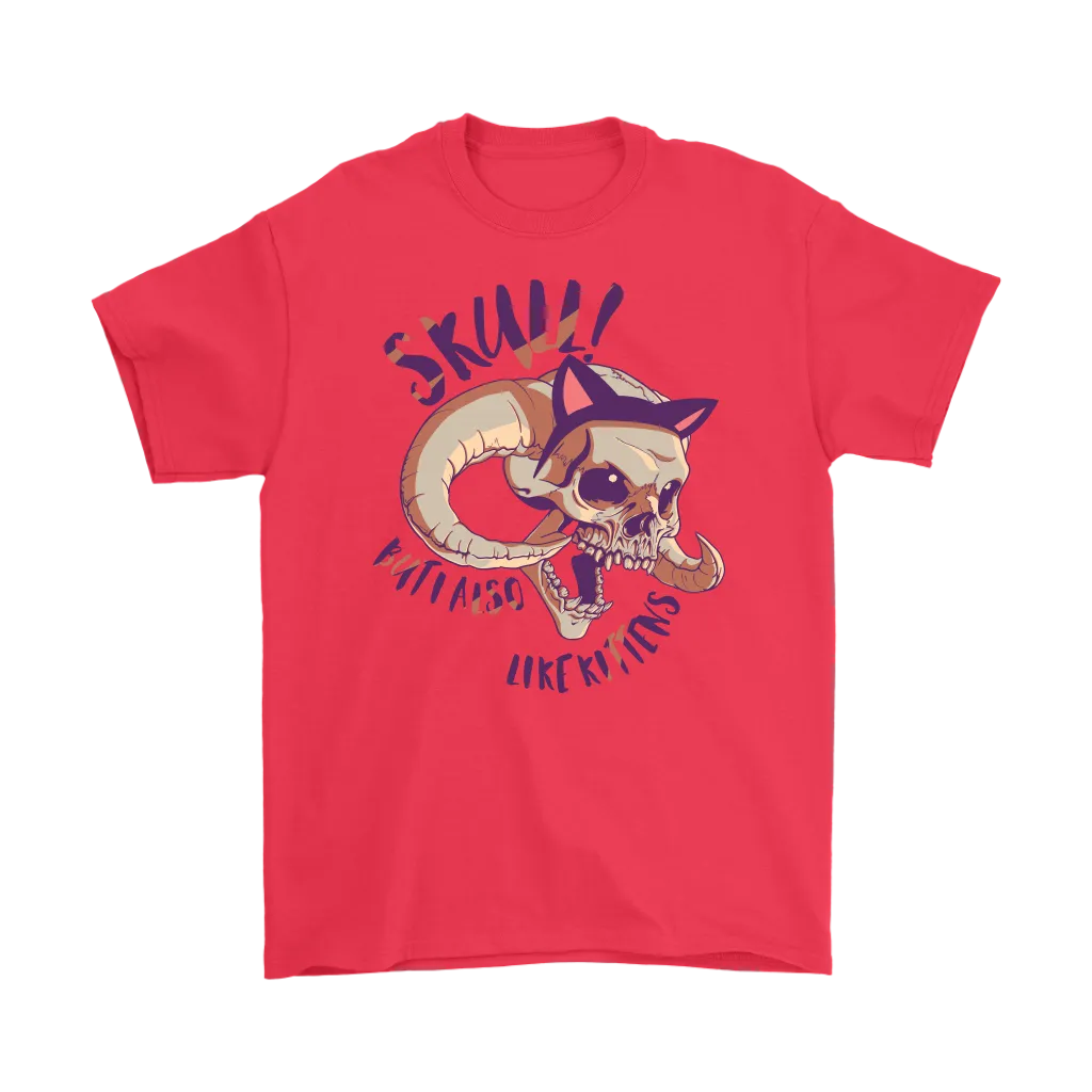 Kitty-Skull T-shirt, Funny Shirt for Cat Lover, Funny Kitten Shirt, Skull Kitten Gift