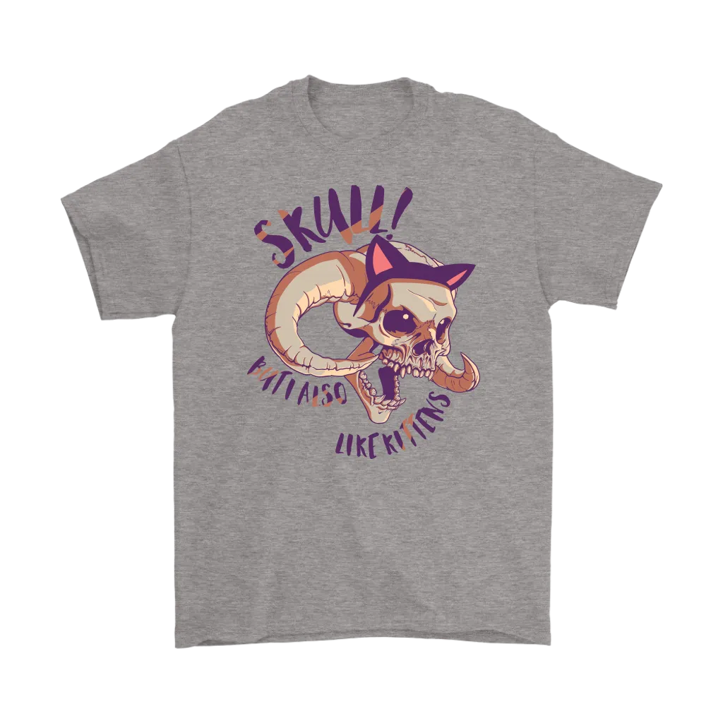 Kitty-Skull T-shirt, Funny Shirt for Cat Lover, Funny Kitten Shirt, Skull Kitten Gift